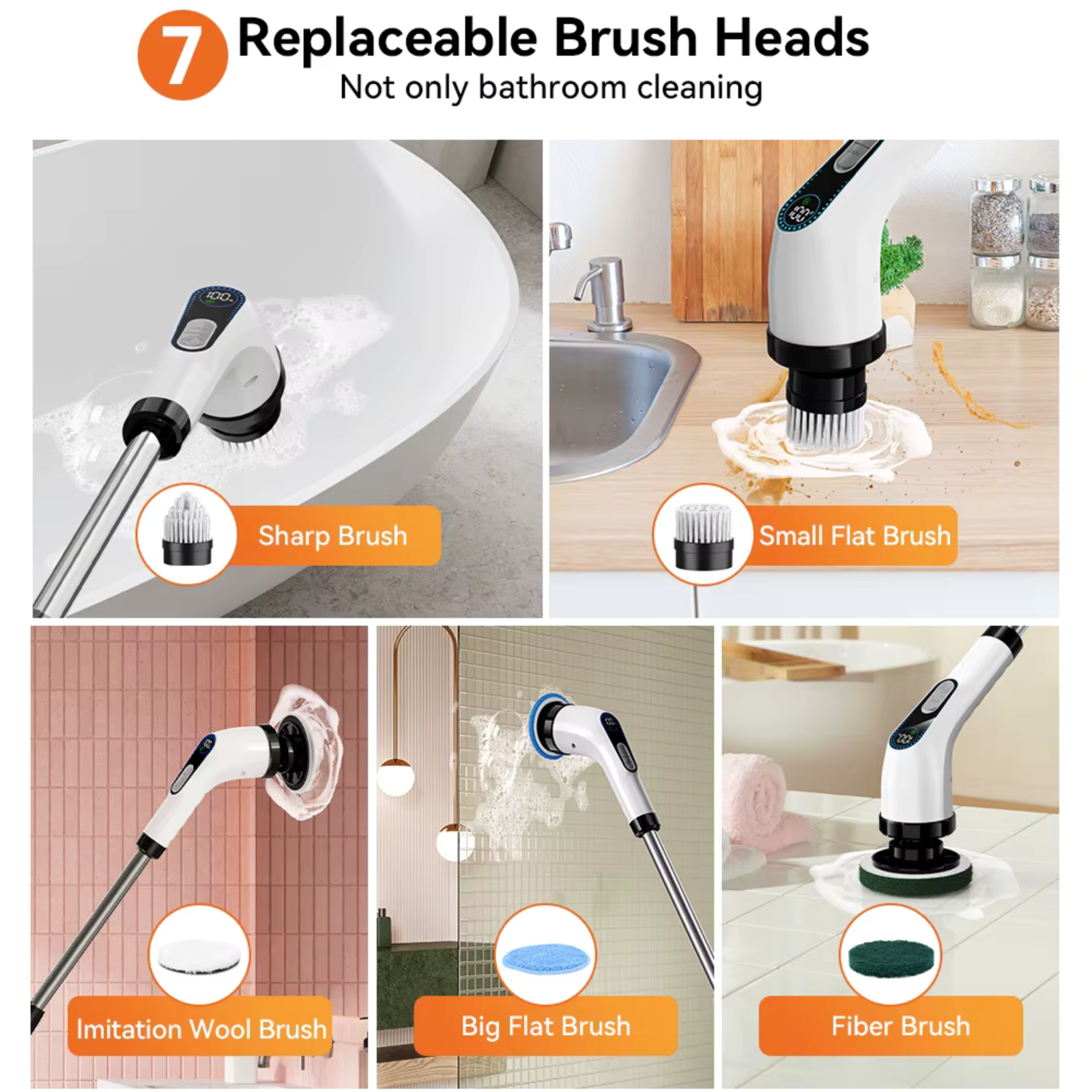 Electric Spin Scrubber Cleaning Brush Scrubber for Home - Image 7