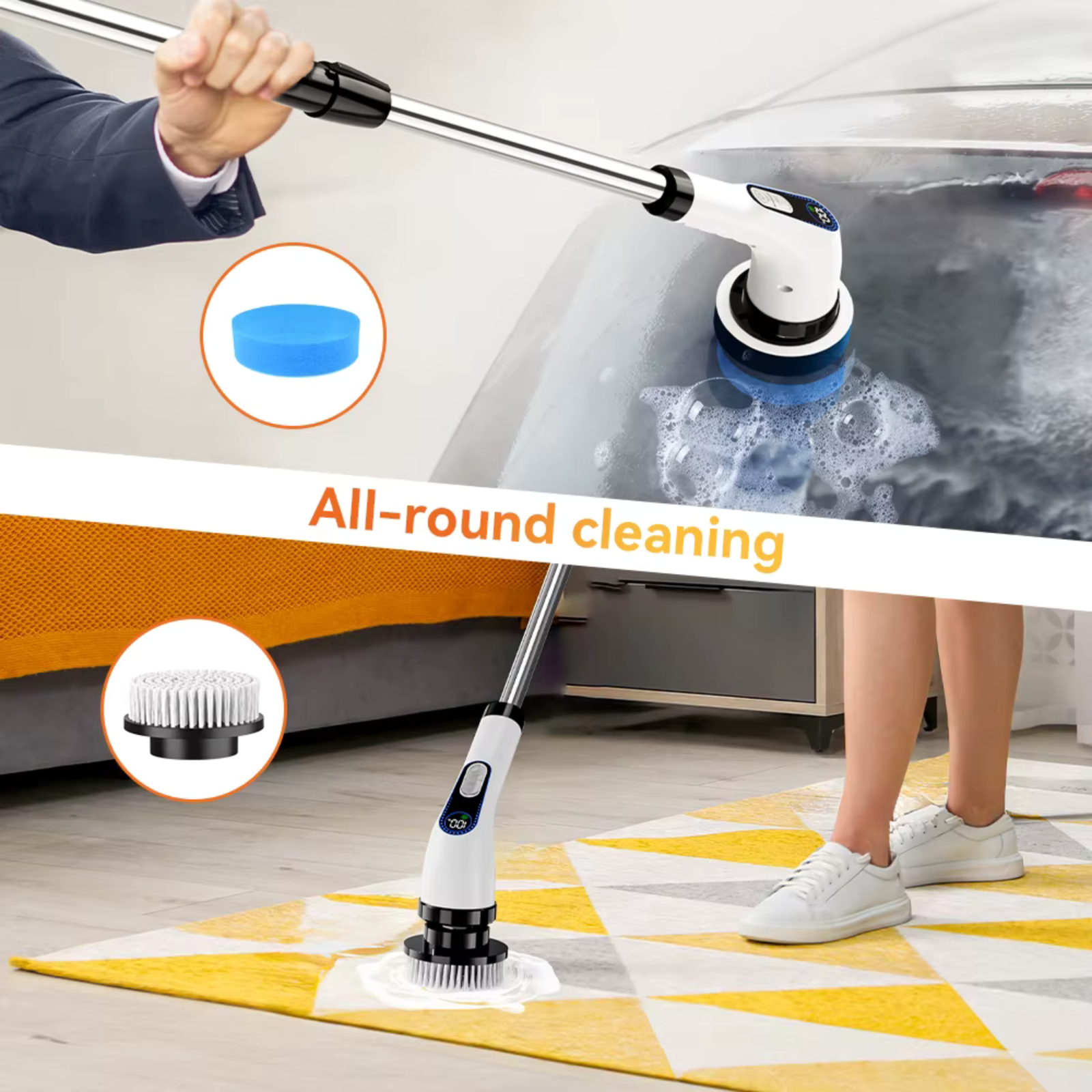Electric Spin Scrubber Cleaning Brush Scrubber for Home - Image 9